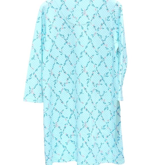 Womans cottagecore textured quilted pattern softcore pastel blue button down poc - Picture 3 of 13